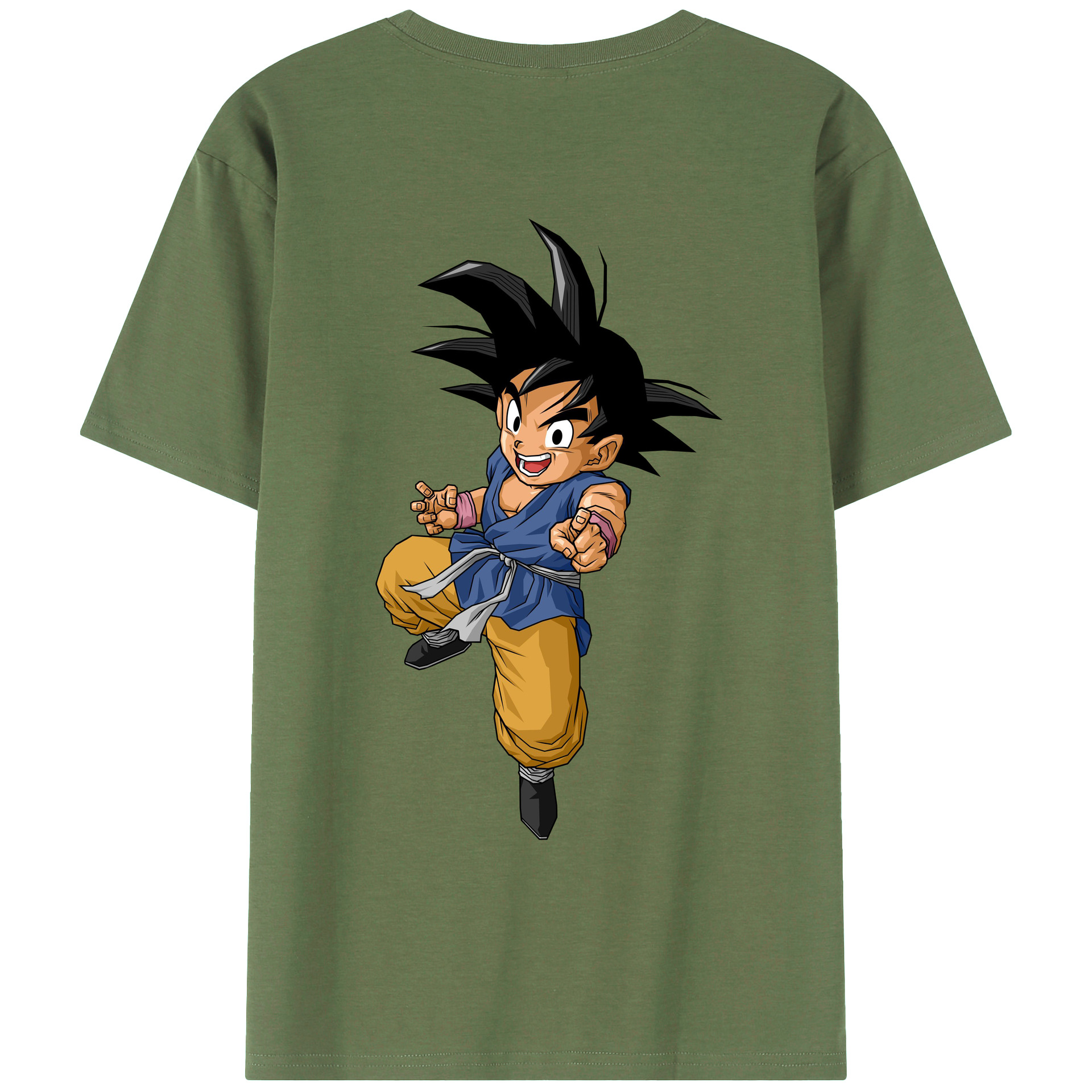 （画像用） ドラゴンボール 孫悟空（そん ごくう）Son Goku カカロット DRAGON BALL Kakarotto 綿100％ メンズ半袖Tシャツ（バックプリント） 通気性